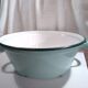 Ancient enamelled sheet metal basin
