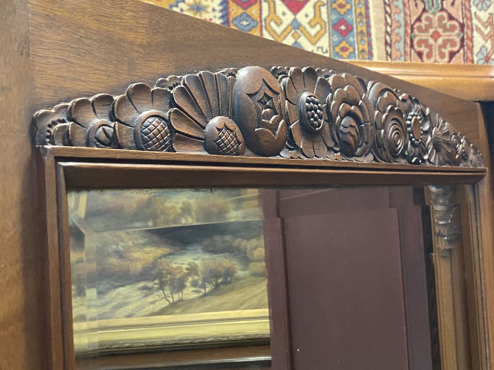 Dressing art deco walnut wardrobe