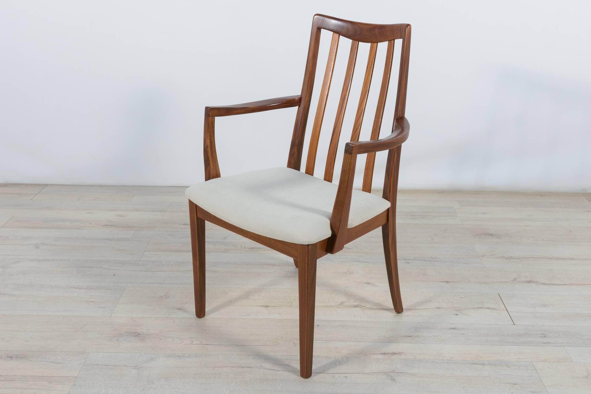 Mid-century teak and fabric dining chairs by Leslie Dandy for G-Plan, 1960s, set of 8