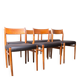 6 Danish chairs in teak and new skai, model 418 Arne Vodder 1960.