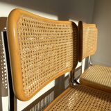 Paire de chaises cannées italiennes design Breuer