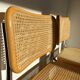 Paire de chaises cannées italiennes design Breuer
