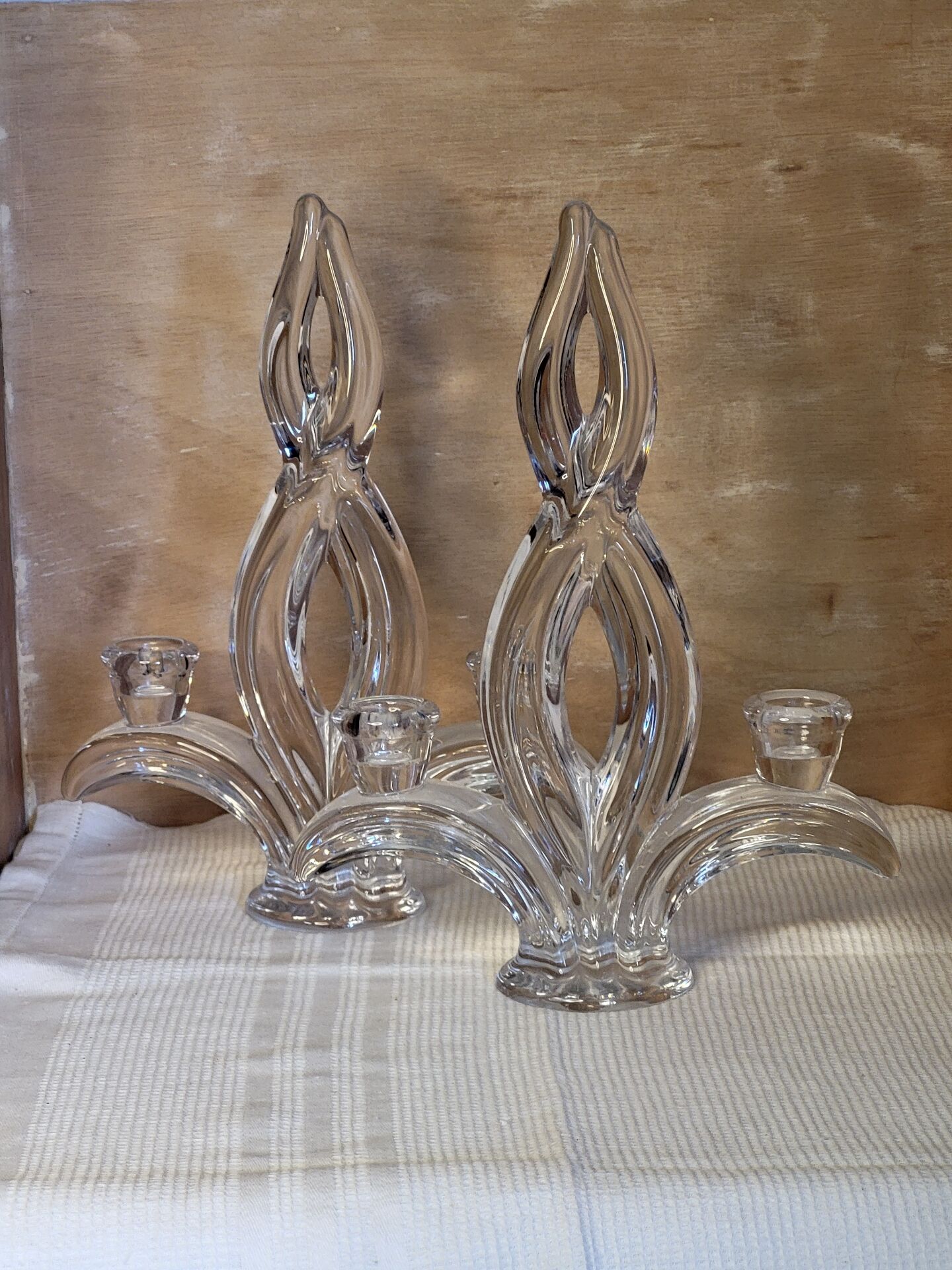 Crystal candle holders