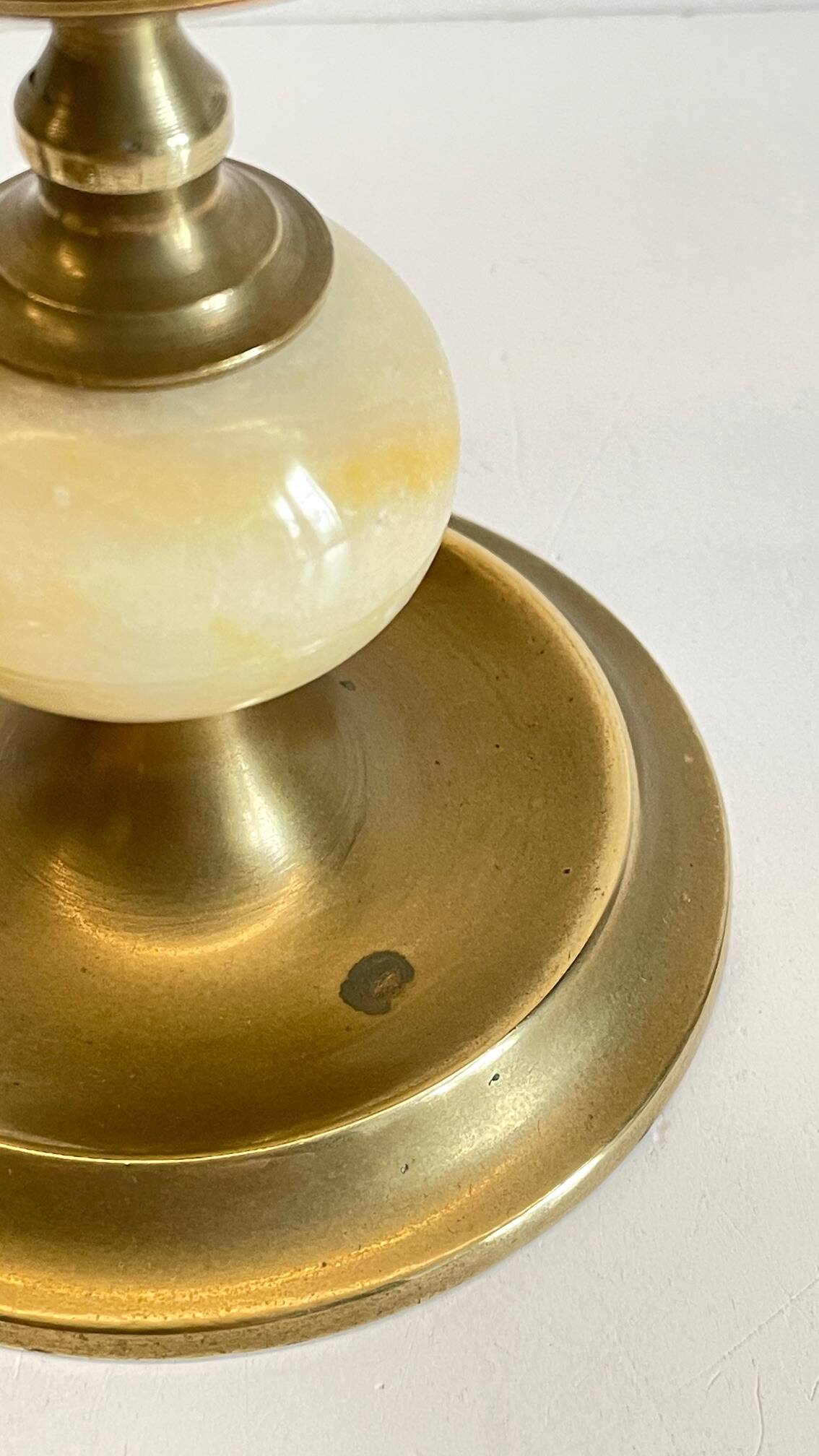 BOUGEOIRS Vintage Onyx Marble and Brass