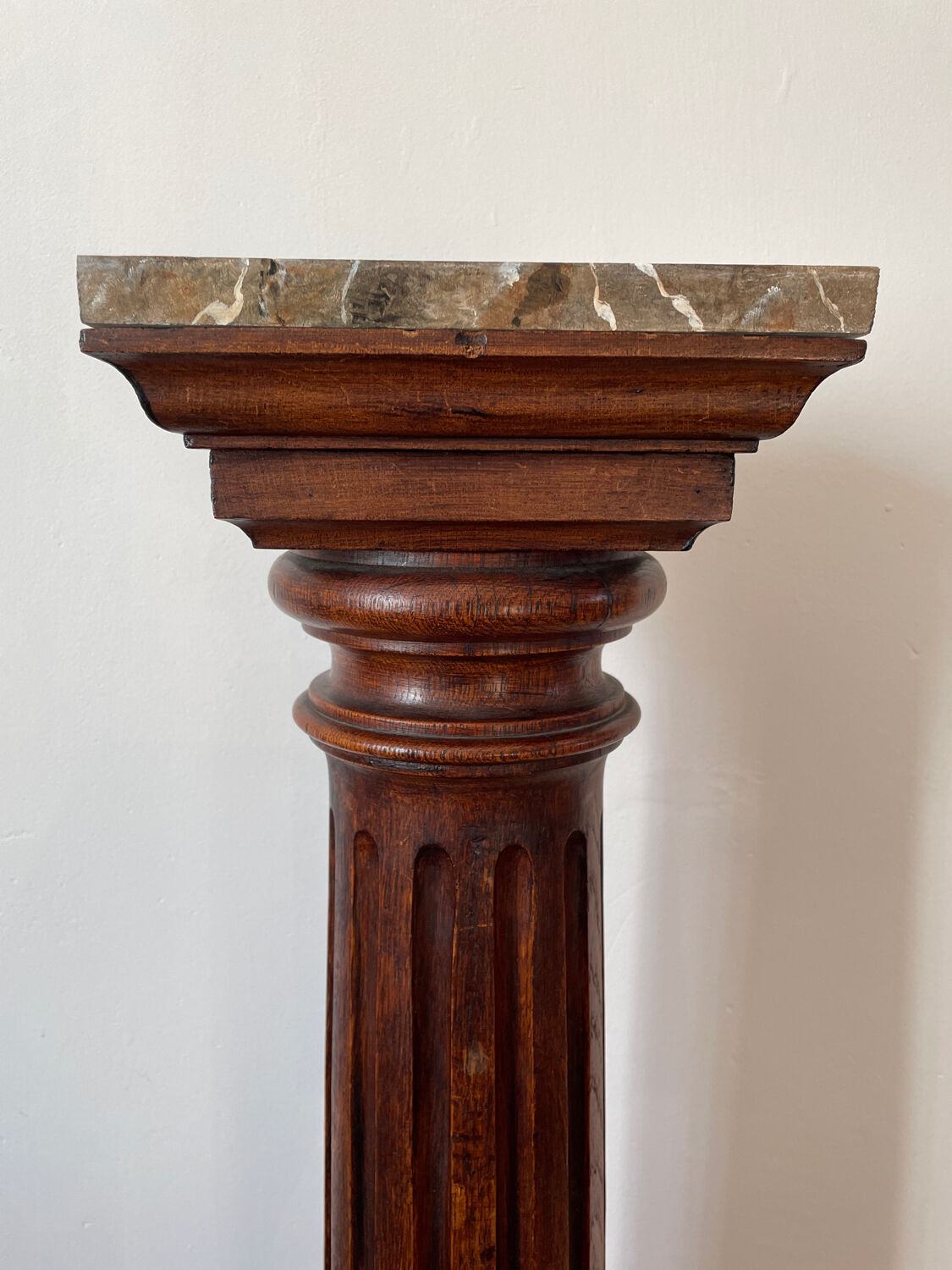 Sellette colonne xixeme en bois