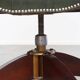 Chesterfield office chair in green cowhide leather on casters with high back