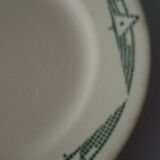Flat plate in earthenware marked PB Limoges model Henri early XXth