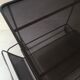 Perforated black metal trolley service, Matégot 1950 design