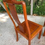 Set of 5 Chinese Ming chairs in solid rosewood – Engraved Shou pattern 70