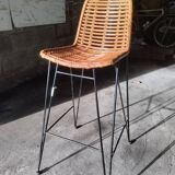 Rattan bar stool