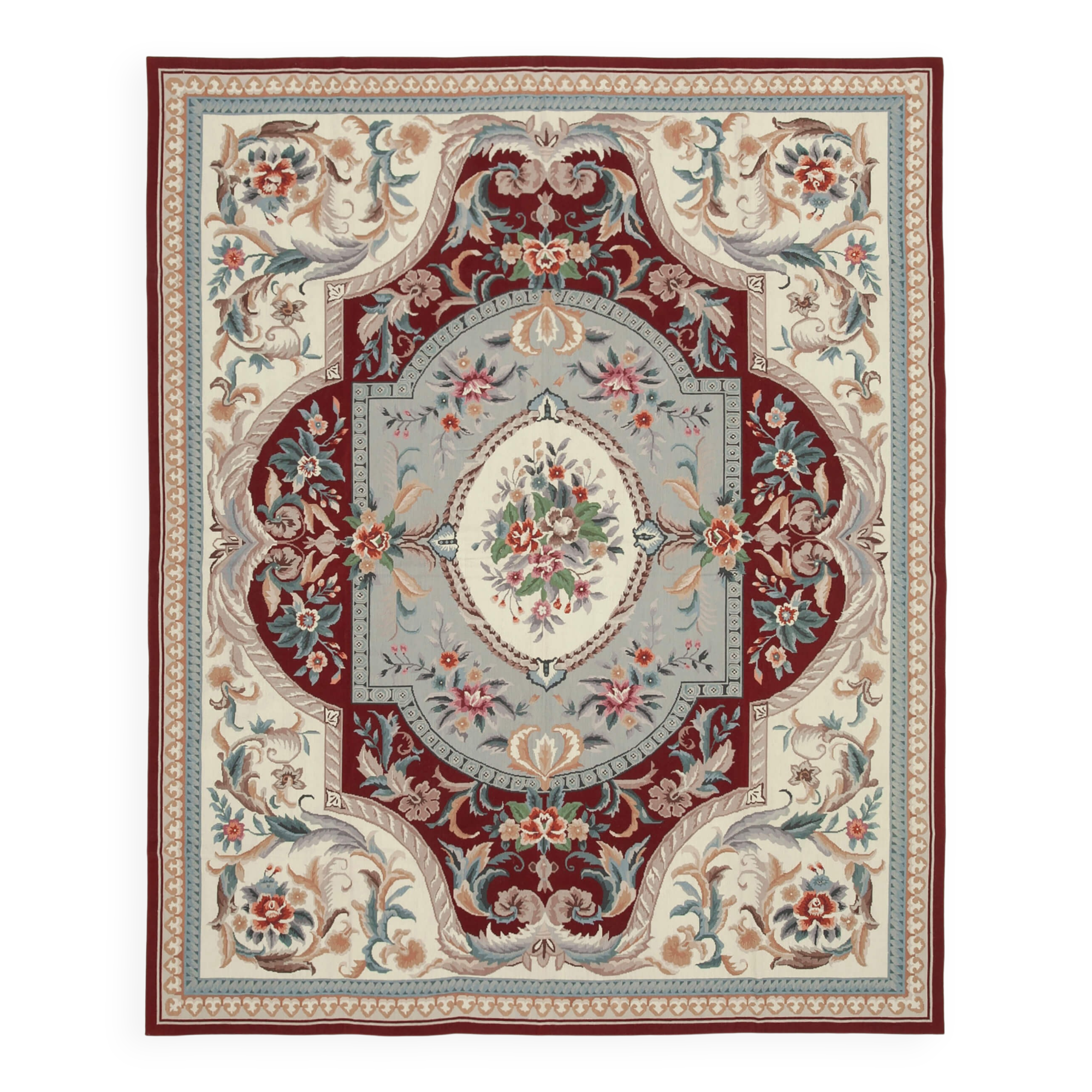 Handmade Vintage Flatweave Needlepoint Kilim 241 cm x 300 cm