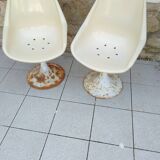 Chaises pivotantes pied tulipe