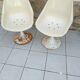Chaises pivotantes pied tulipe