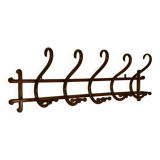 Curved beech wall coat rack published by Thonet, 1930s.