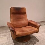 Adjustable and swivel brown armchair by De Sede 50