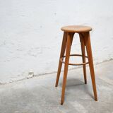 Vintage wooden bar stool by Stella Editions