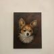 Oil on canvas dog portrait