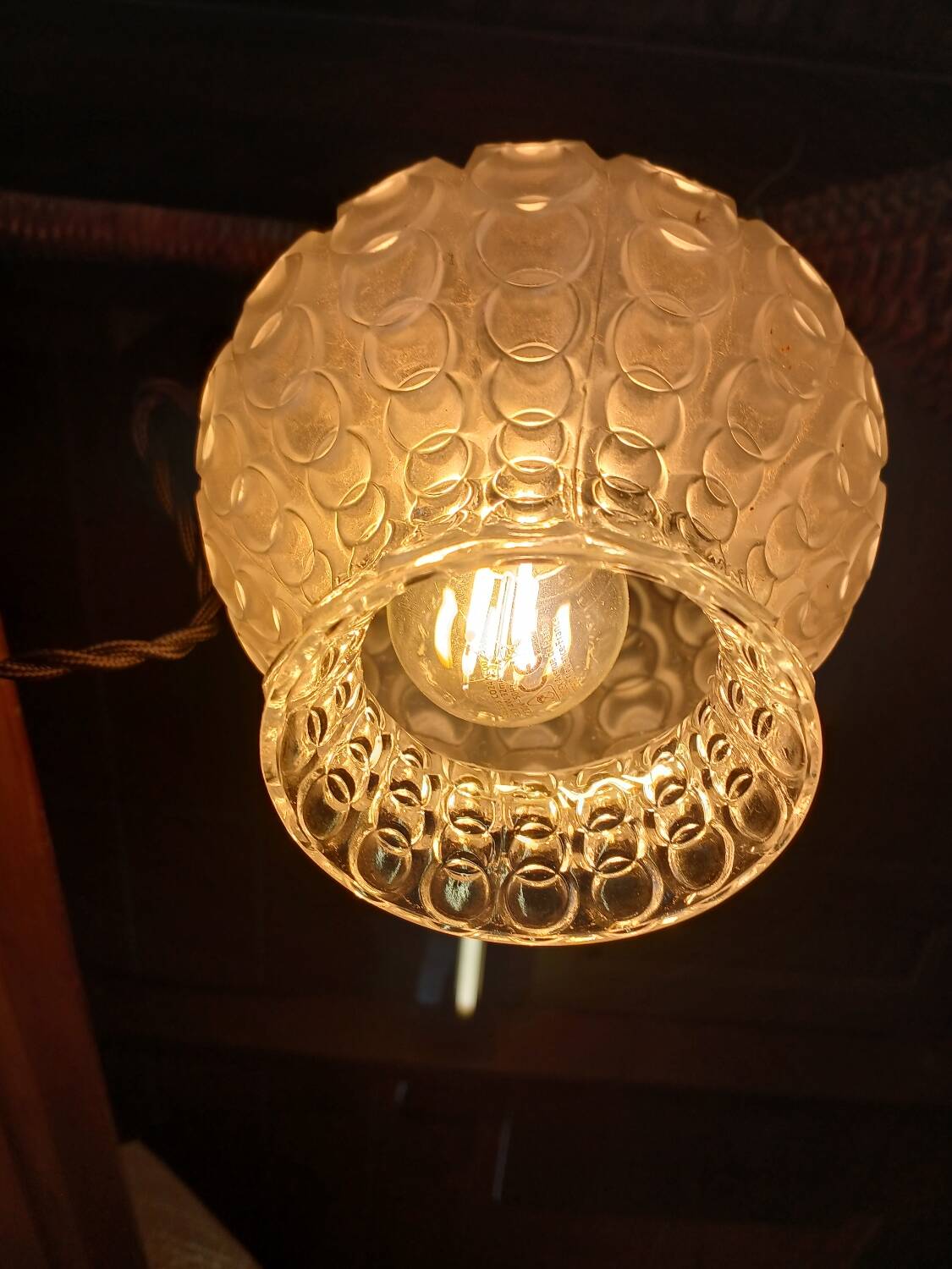 1 vintage glass pendant/lamp