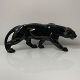 Black ceramic tiger art deco style