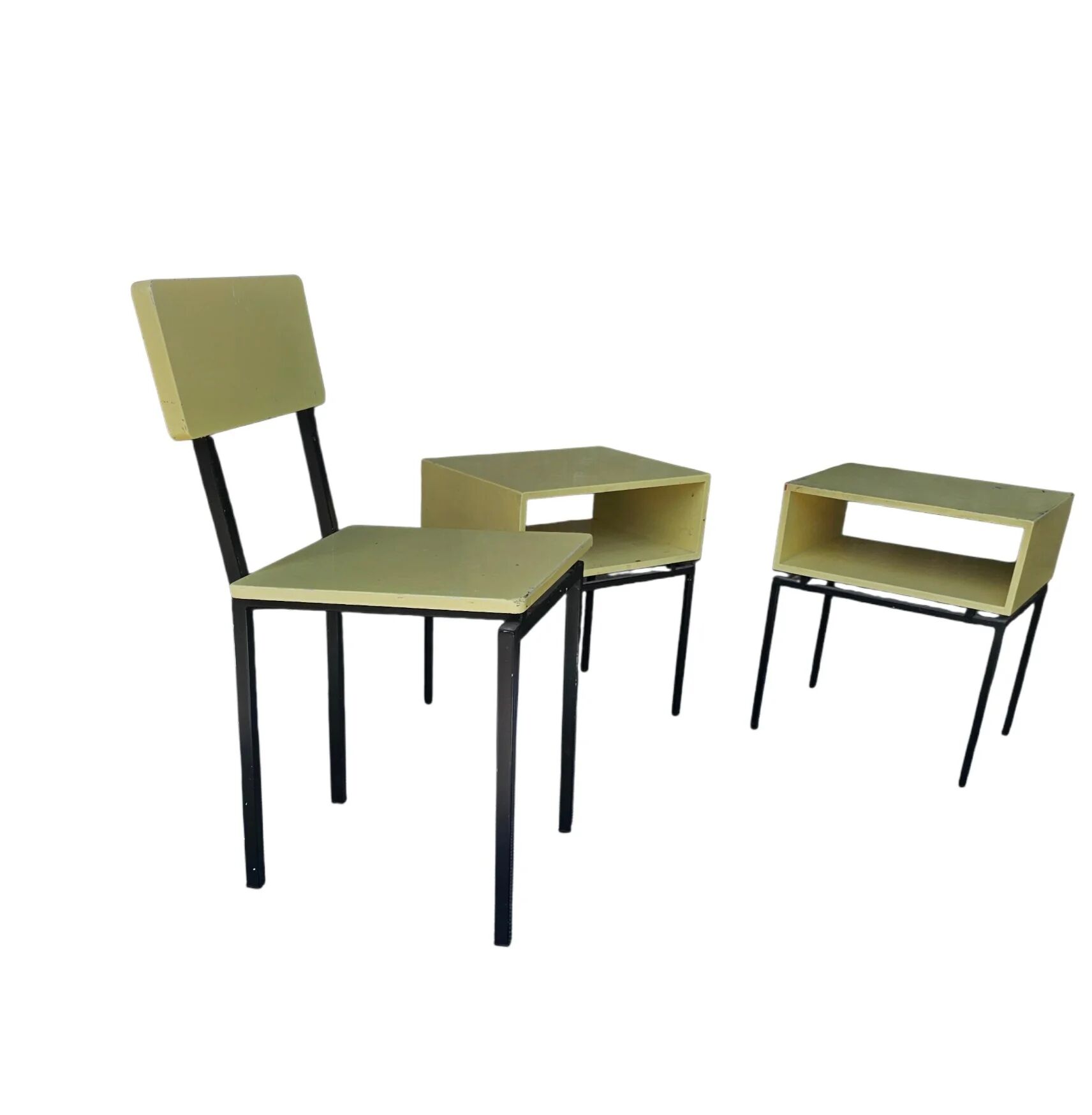 2 x nightstand / matching chair by Kuperus / model Horatio / 1960s