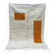 Orange handmade pure wool rug