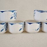 6 Digoin cups and saucers, sugar bowl and milk jug