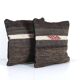 Set of 2 vintage kilim cushion covers 41x41 cm