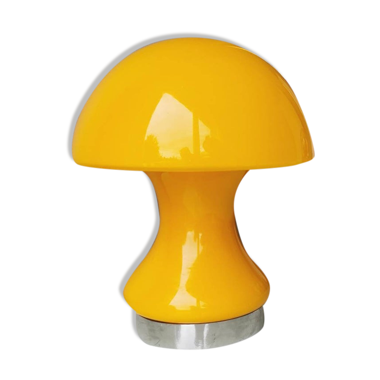 Vintage 80s glass table lamp