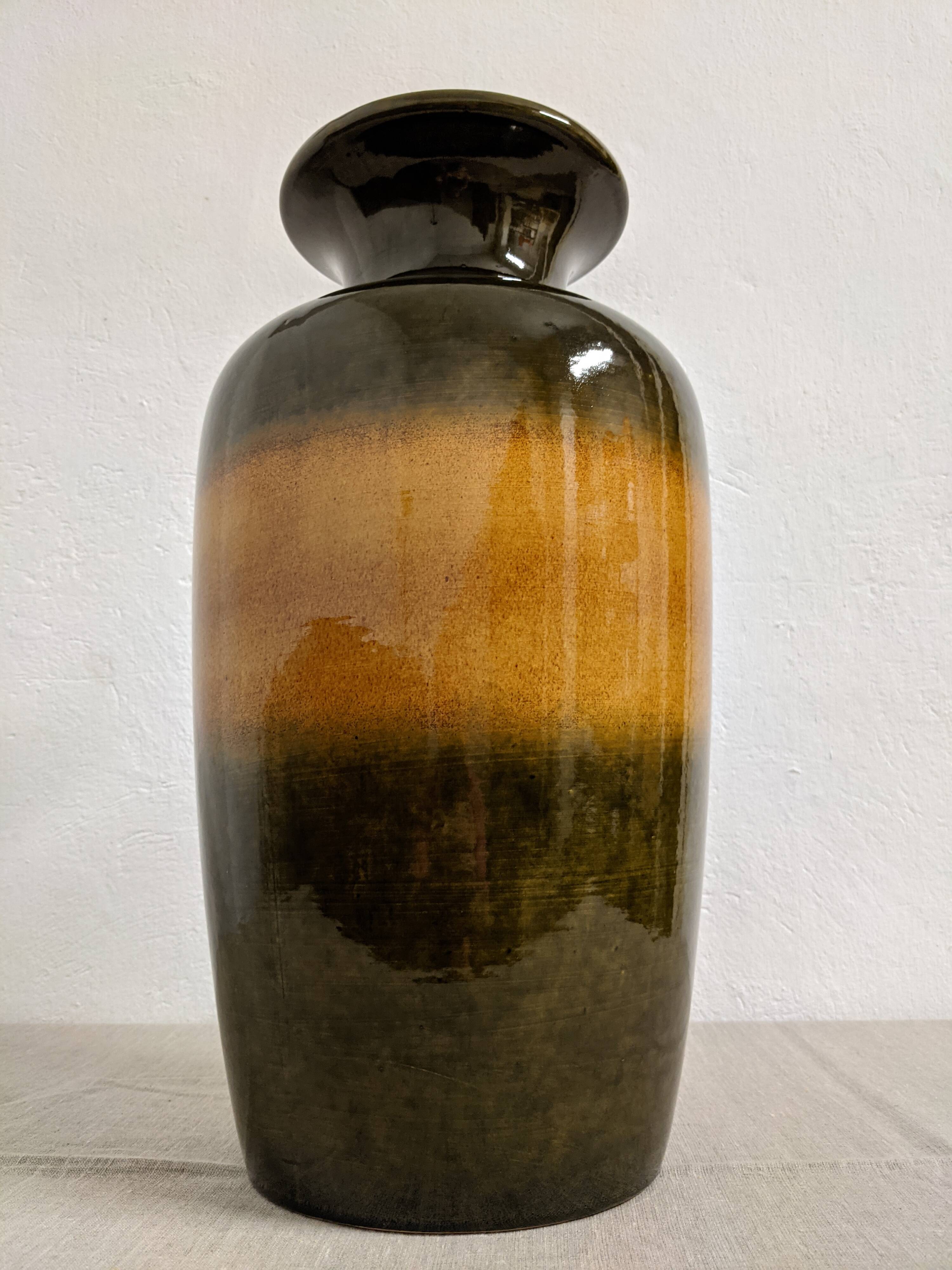 Vase XL en céramique vernissée des années 60/70 West Germany