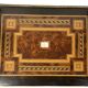 Old three-level Napoleon III marquetry sideboard, late 19th century