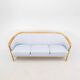Vintage Scandinavian 3-seater sofa in walnut, Bertil Fridhagen, stamped Bröderna Anderssons.