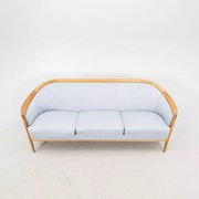 Vintage Scandinavian 3-seater sofa in walnut, Bertil Fridhagen, stamped Bröderna Anderssons.