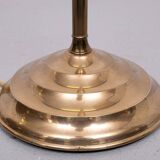 Classic brass Floor Lamp with Curved Neck, 1950s