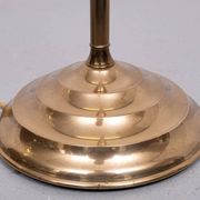 Lampadaire classique en laiton à col courbé, années 1950