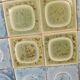 Vintage wooden and ceramic trivet