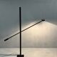 Articulated floor lamp 1 arm Stilnovo in black lacquered steel