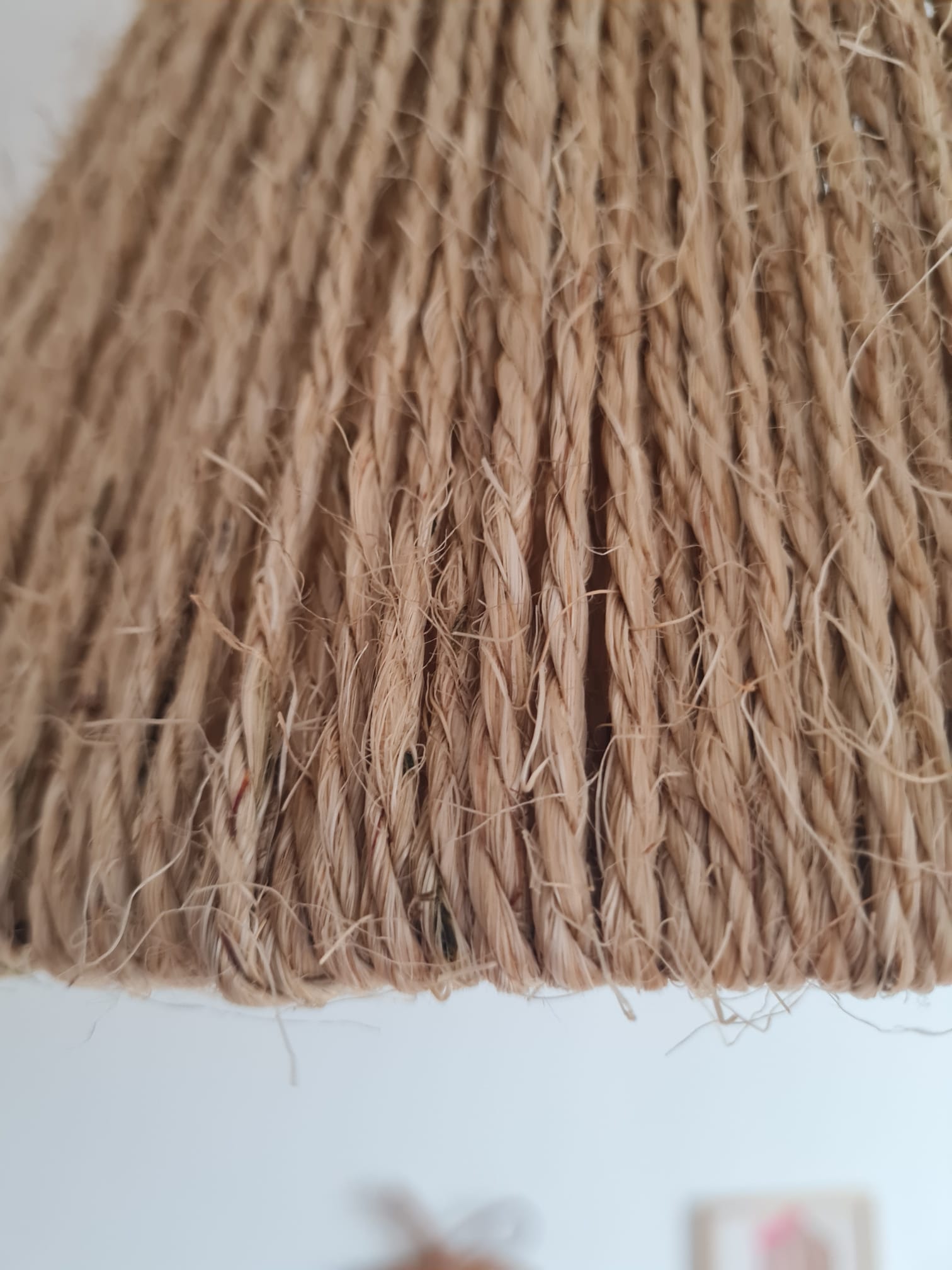 Suspension en corde naturelle vintage