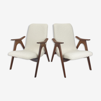 Set of Teak Wébé Armchairs by Louis van Teeffelen, 1960's