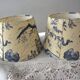 Lot de 2 abat-jour toile jouy