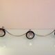 Moustache hook with three chrome heads / vintage 60s-70s