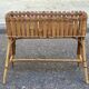 Vintage plant stand in rattan and bamboo, Bohemian 1970s.