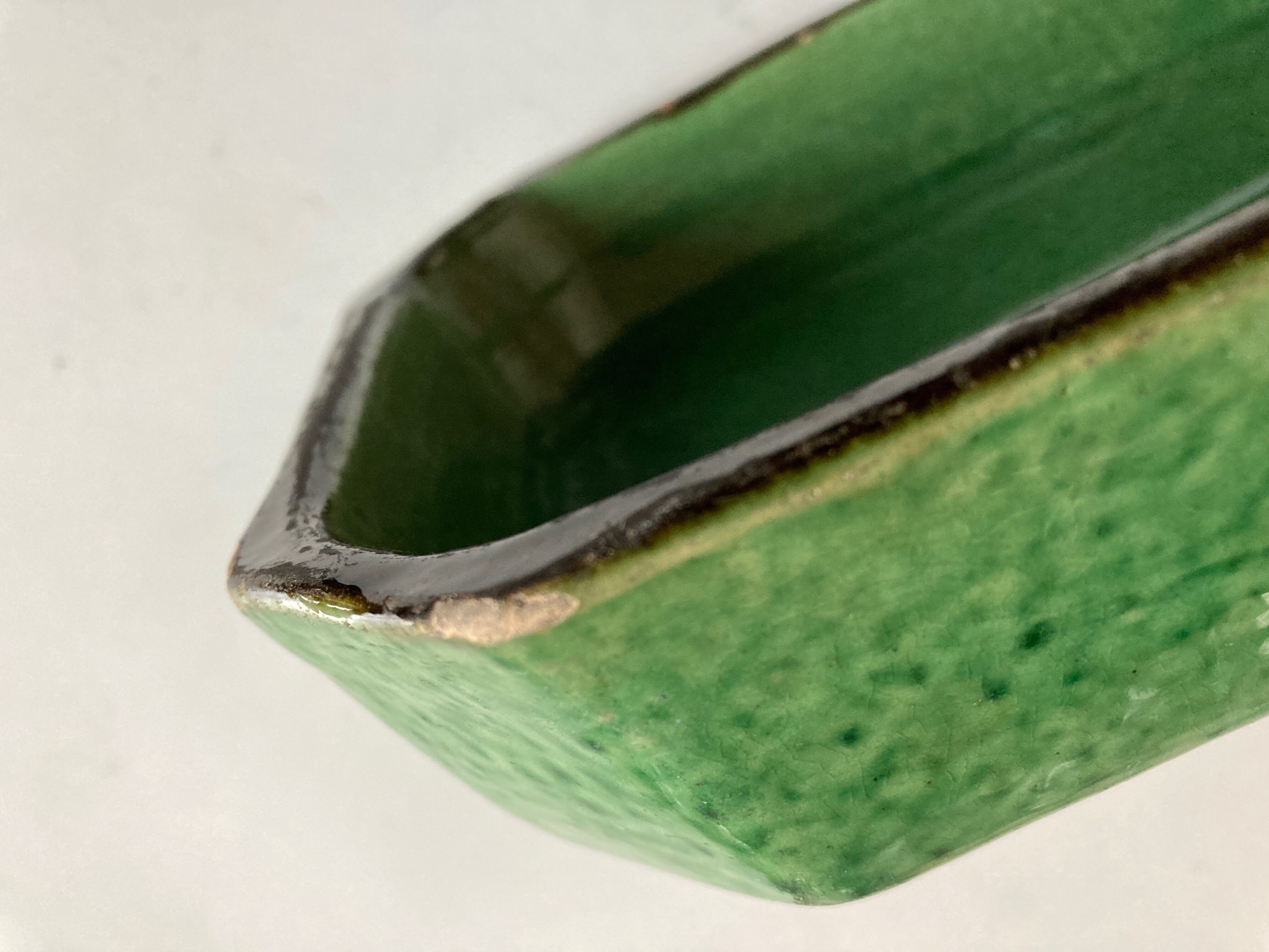 Glazed earth centerpiece dish Aegitna Vallauris 1960