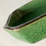 Glazed earth centerpiece dish Aegitna Vallauris 1960