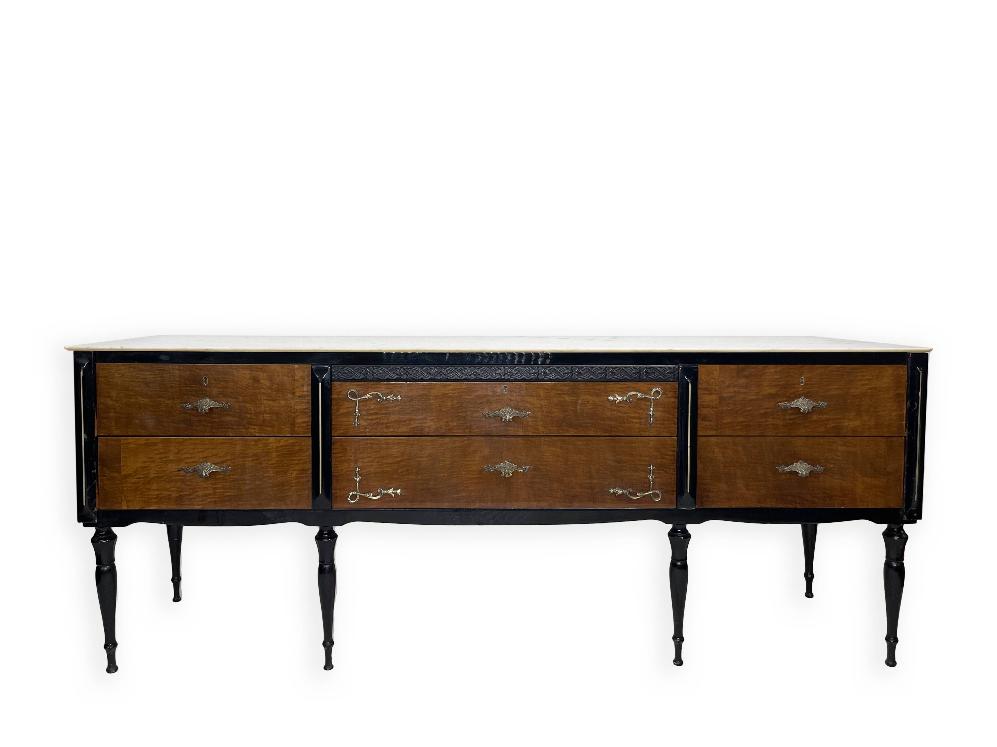 Commode italienne du milieu du siècle, 1960
