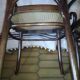 Pair of curved wooden armchairs and caning Thonet N ° 17 or long John 1920