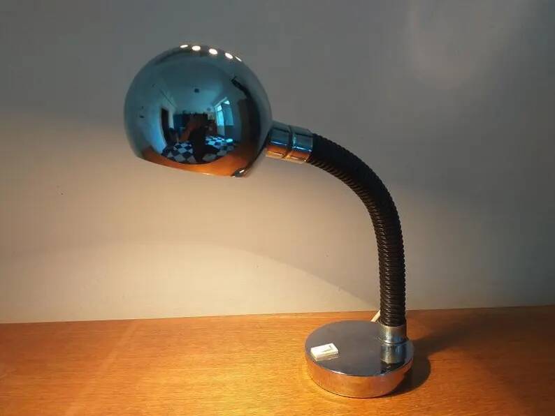 Midcentury Table Lamp Elbow, Targetti Sankey, Italy, 1970s