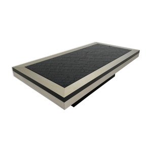Table basse design années - aluminium noir