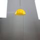 Mid-Century Italian Yellow Glass and Brass Pendant Lamp