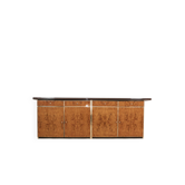 Sideboard In Radica E Metallo Dorato Modernariato Anni ‘70