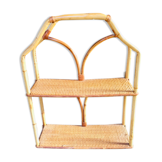 Rattan shelf